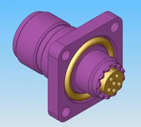 SHX16 water-tight connector catalog rendering